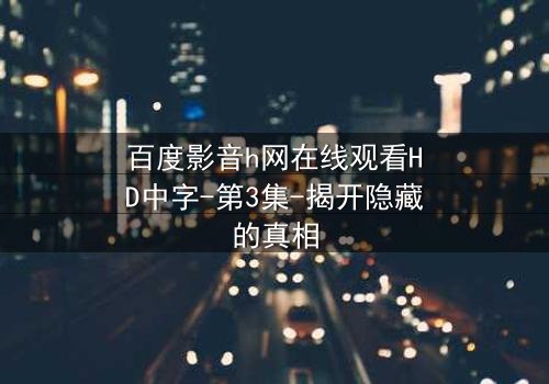 百度影音h网在线观看HD中字-第3集-揭开隐藏的真相