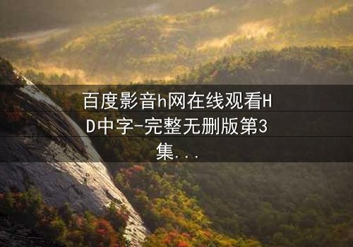 百度影音h网在线观看HD中字-完整无删版第3集-揭开隐藏的真相