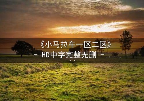 《小马拉车一区二区》- HD中字完整无删 - 揭开隐藏的真相与背叛
