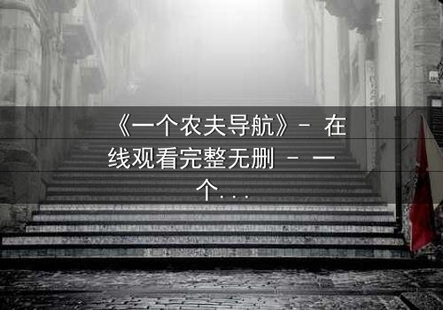 《一个农夫导航》- 在线观看完整无删 - 一个农夫如何用导航改变命运?