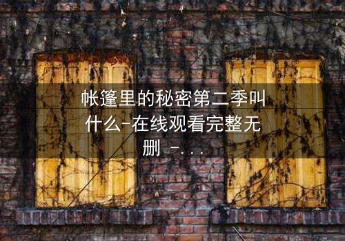 帐篷里的秘密第二季叫什么-在线观看完整无删 - 揭开那场致命背叛的真相