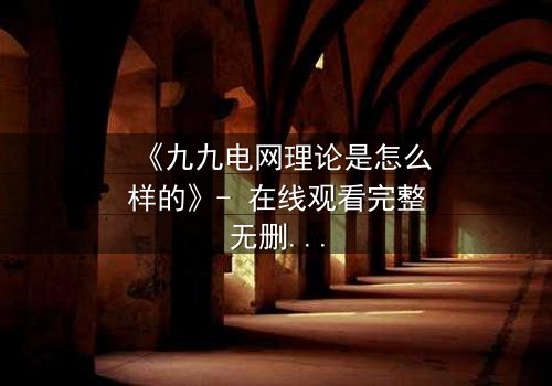 《九九电网理论是怎么样的》- 在线观看完整无删 - 揭秘人性与科技的终极博弈
