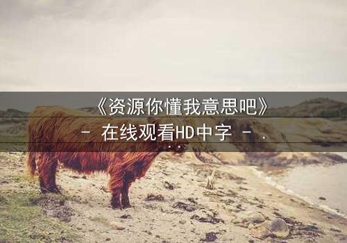 《资源你懂我意思吧》- 在线观看HD中字 - 揭秘人性暗网的终极博弈