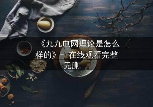 《九九电网理论是怎么样的》- 在线观看完整无删 - 揭开人性与科技的终极博弈