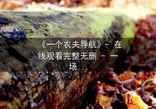 《一个农夫导航》- 在线观看完整无删 - 一场颠覆命运的智能风暴