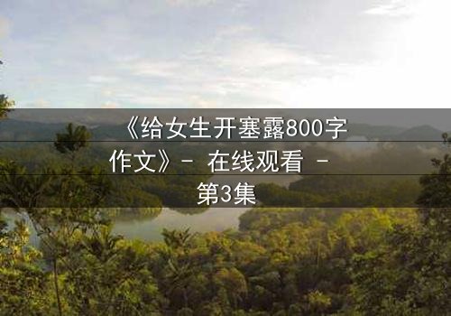 《给女生开塞露800字作文》- 在线观看 - 第3集
